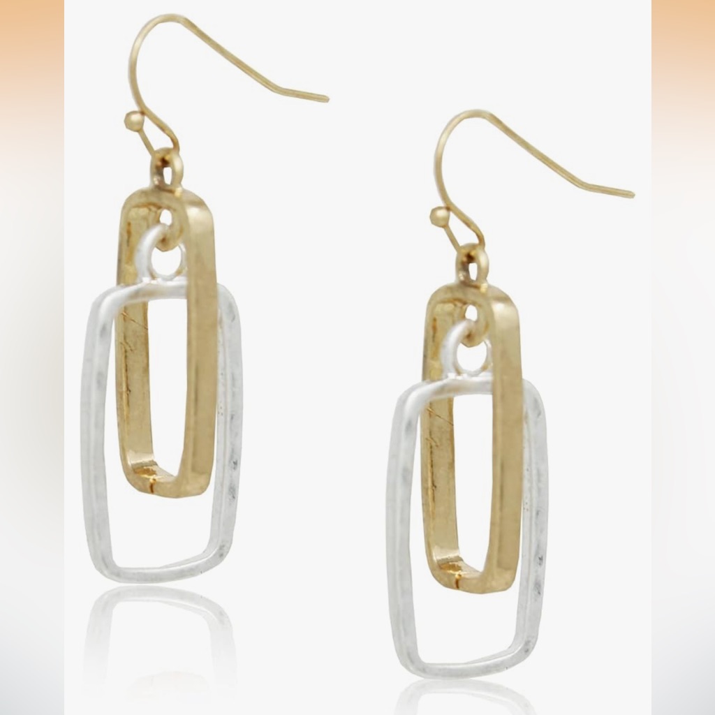 Two Tone Matte Earring